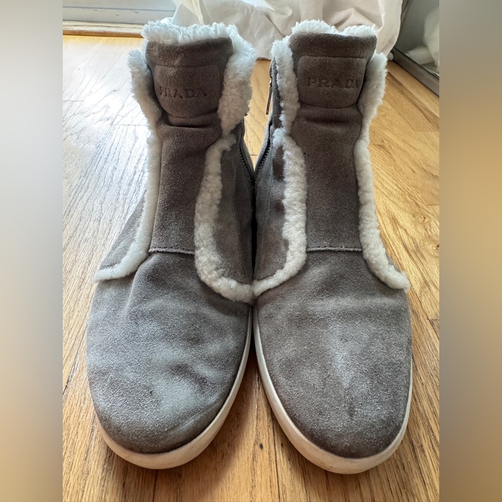 Prada Suede & Sherling Boots / Sneakers